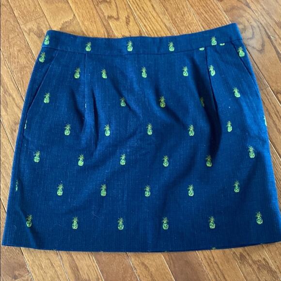 J. Crew 8 cotton pineapple print skirt - Picture 1 of 5